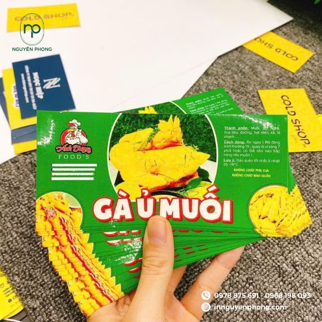 in tem gà ủ muối đẹp mắt